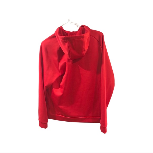 Nike Dri-Fit Size Large. Red Color Hooded Athletic Pull Over. With Pockets. - Picture 3 of 3